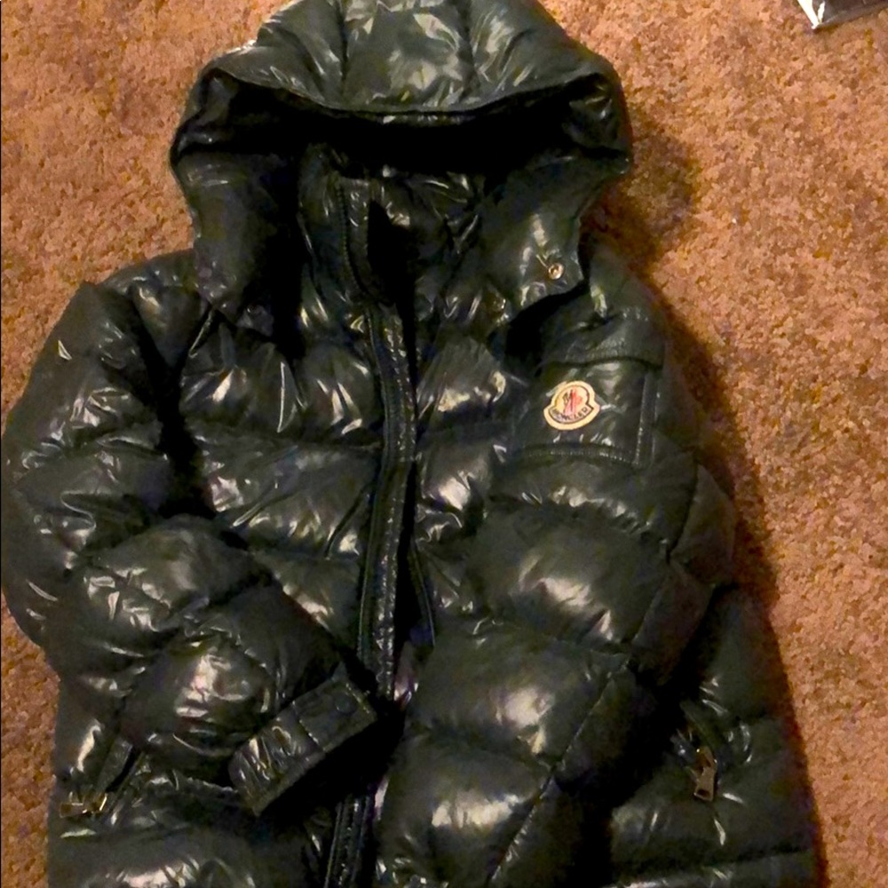 Kids Green moncler puffer jacket